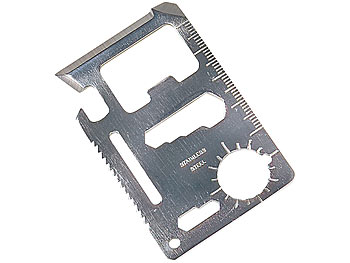 Multi-Tool im Scheckkartenformat 13in1 Messer Kapselheber Dosenöffner Werkzeug 