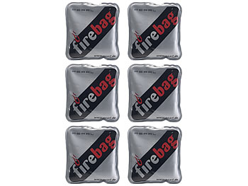 6er-Set Taschenwärmer "Firebag" für warme Hände, wiederverwendbar / Handwärmer